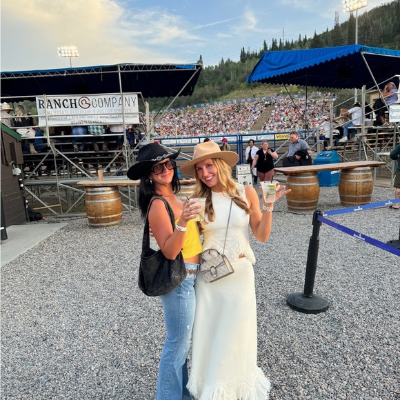 ULLA JOHNSON SMALL FRINGE HEM WHITE TOP AND SKIRT - Picture 3 of 3